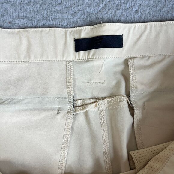 Lot of 2 Fabletics Chino Pants 41x32 Khaki Beige Cream Tapered Athleisure Hiking - Picture 5 of 16